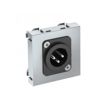   Obo Bettermann 6105228 MTG-X3M L AL1 Modul45 3 pól. XLR csatl.aljz. dugó egyenes csatlakozás 45x45mm festett alumínium