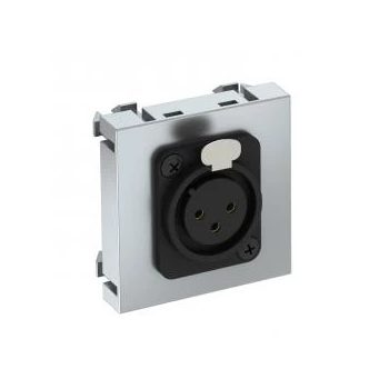   Obo Bettermann 6105254 MTG-X3F S AL1 Modul 45  XLR fedlap csavaros csatlakozóhüvellyel 45x45mm festett alumínium
