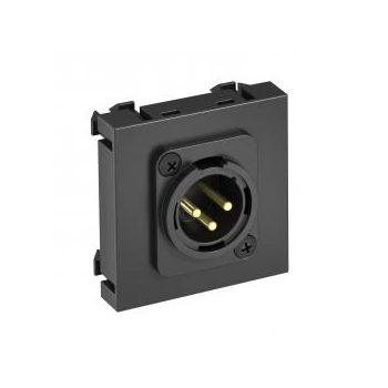   Obo Bettermann 6105260 MTG-X3M S SWGR1 Modul 45  XLR fedlap csavaros csatlakozódugóval 45x45mm szürkésfekete