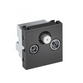   Obo Bettermann 6105284 ANT-3SD SWGR1 Antenna csatlakozó egyedi kivezetés Radio-TV-SAT 45x45mm szürkésfekete