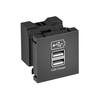   Obo Bettermann 6105302 MTG-2UC2.1 SWGR1 USB töltő 2,1 A töltőárammal 45x45mm szürkésfekete
