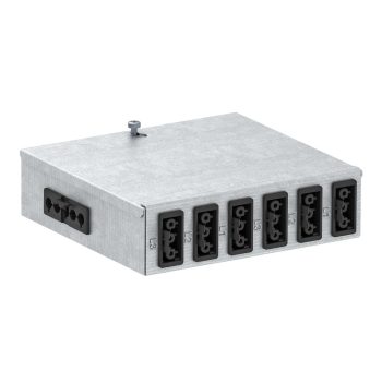   Obo Bettermann 6108012 UVS-6S2SA padló alatti elosztó csatlakozóval 160x150x48