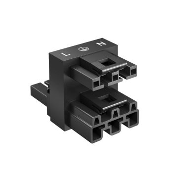   Obo Bettermann 6108970 VB2-WIN 3P elosztó csatlakozó 3-pólusú 1E-2A, WINSTA 51x30x33 fekete