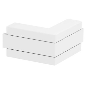   Obo Bettermann 6112420 GA-AS53100RW Rapid-45-2 alumínium egyrekeszes szerelvénycsatornához külső sarokelem 190x190x100 hófehér