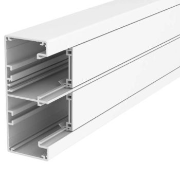   Obo Bettermann 6112500 GA-53130RW Rapid-45-2 alumínium kétrekeszes szerelvénycsatorna (parapetcsatorna) 53x130x2000 hófehér