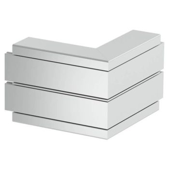   Obo Bettermann 6112513 GA-AS53130EL Rapid-45-2 alumínium kétrekeszes szerelvénycsatornához külső sarokelem nem állítható 190x190x130 eloxált