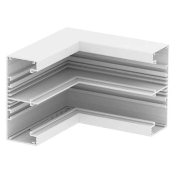   Obo Bettermann 6112520 GA-IS53130RW Rapid-45-2 alumínium kétrekeszes szerelvénycsatornához belső sarokelem nem állítható 175x175x130 hófehér