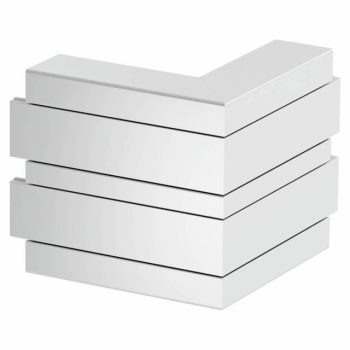   Obo Bettermann 6112613 GA-AS53165EL Rapid-45-2 alumínium kétrekeszes szerelvénycsatornához külső sarokelem nem állítható 190x190x165 eloxált