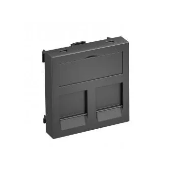   Obo Bettermann 6119204 DTG-2A SWGR1 adatátviteli csatlakozó 2 db  A típusú csatlakozó modulh 45x45mm szürkésfekete