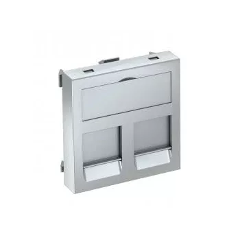   Obo Bettermann 6119224 DTG-2F AL1 adatátviteli csatlakozó 2 db  F típusú csatlakozó modulh 45x45mm festett alumínium