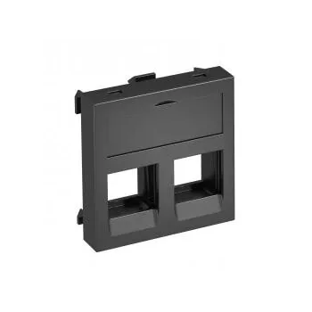   Obo Bettermann 6119282 DTG-02C SWGR1 Adatátviteli  modul tartó 2 db C típusú csatl.modulhoz 45x45mm szürkésfekete