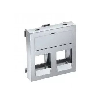   Obo Bettermann 6119284 DTG-02C AL1 Adatátviteli  modul tartó 2 db C típusú csatl.modulhoz 45x45mm festett alumínium