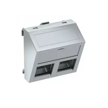   Obo Bettermann 6119290 DTS-02C AL1 Adatátviteli  modul tartó 2 db C típusú csatl.modulhoz 45x45mm festett alumínium