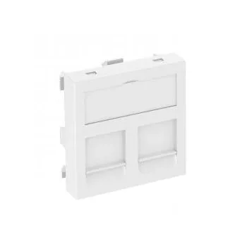   Obo Bettermann 6119292 DTG-2RM RW1 Adatátviteli  modul tartó 2 db RM típusú csatl.modulhoz 45x45mm hófehér