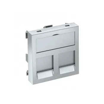   Obo Bettermann 6119296 DTG-2RM AL1 Adatátviteli  modul tartó 2 db RM típusú csatl.modulhoz 45x45mm festett alumínium