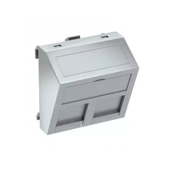   Obo Bettermann 6119302 DTS-2RM AL1 Adatátviteli  modul tartó 2 db RM típusú csatl.modulhoz 45x45mm festett alumínium