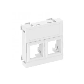   Obo Bettermann 6119304 DTG-02LE RW1 Adatátviteli  modul tartó keret 2 db LE típusú csatl.modulhoz 45x45mm hófehér