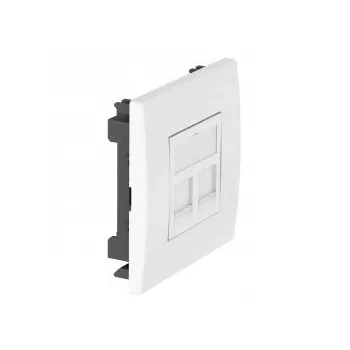   Obo Bettermann 6119492 DTE-RW G2C1 dugaszolóaljzat egység 3 modulos Typ RM 84x84x59mm hófehér