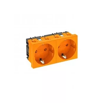   Obo Bettermann 6120024 STD-D0 ROR2 Csatlakozóaljzat 0°, kettes védőérintkezős 250V, 10/16A narancssárga