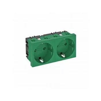   Obo Bettermann 6120026 STD-D0 MZGN2 Csatlakozóaljzat 0°, kettes védőérintkezős 250V, 10/16A zöld