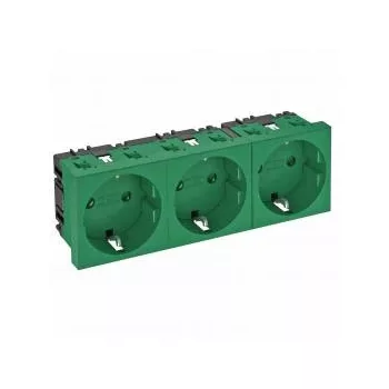  Obo Bettermann 6120046 STD-D0 MZGN3 Csatlakozóaljzat 0°, hármas védőérintkezős 250V, 10/16A zöld