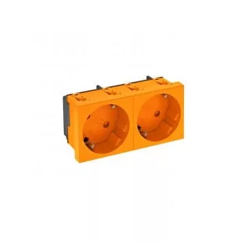   Obo Bettermann 6120105 STD-D3S ROR2 Csatlakozóaljzat 33°, kettes védőérintkezős 250V, 10/16A narancssárga