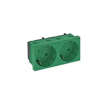   Obo Bettermann 6120107 STD-D3S MZGN2 Csatlakozóaljzat 33°, kettes védőérintkezős 250V, 10/16A zöld