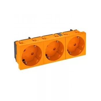   Obo Bettermann 6120125 STD-D3S ROR3 Csatlakozóaljzat 33°, hármas védőérintkezős 250V, 10/16A narancssárga