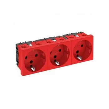   Obo Bettermann 6120296 STD-D0K SRO3 Csatlakozóaljzat 0°, hármas védőérintkezős, kódolócsapos 250V, 10/16A piros
