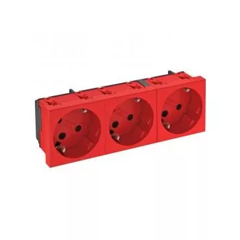   Obo Bettermann 6120306 STD-D3K SRO3 Csatlakozóaljzat 33°, hármas védőérintkezős, kódolócsapos 250V, 10/16A piros