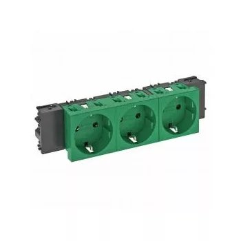   Obo Bettermann 6120386 STD-D0C MZGN3 Csatlakozóaljzat 0o, 3-as védoérintkezos, Connect 45 250V, 10/16A zöld