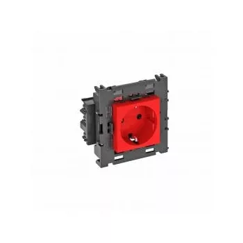   Obo Bettermann 6120418 STD-D0C8 SRO1 Csatlakozóaljzat 0°, egyes védoérintkezos, Connect 80 250V, 10/16A piros