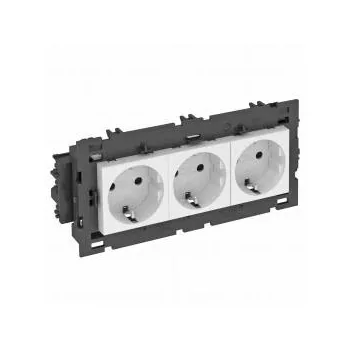   Obo Bettermann 6120452 STD-D0C8 RW3 Csatlakozóaljzat 0°, hármas védoérintkezos, Connect 80 250V, 10/16A hófehér