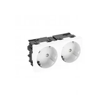   Obo Bettermann 6120483 STD-D3SC RW2 Csatlakozóaljzat 33°, kettes védőérintkezős, Connect 45 250V, 10/16A hófehér