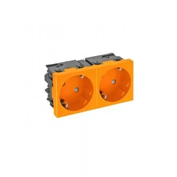   Obo Bettermann 6120485 STD-D3SC ROR2 Csatlakozóaljzat 33°, kettes védőérintkezős, Connect 45 250V, 10/16A narancssárga
