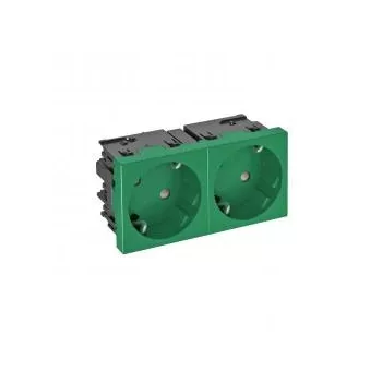   Obo Bettermann 6120487 STD-D3SC MZGN2 Csatlakozóaljzat 33°, kettes védőérintkezős, Connect 45 250V, 10/16A zöld