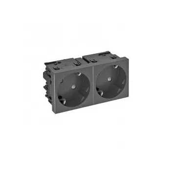   Obo Bettermann 6120491 STD-D3SC SWGR2 Csatlakozóaljzat 33°, kettes védőérintkezős, Connect 45 250V, 10/16A szürkésfekete