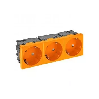   Obo Bettermann 6120505 STD-D3SC ROR3 Csatlakozóaljzat 33°, hármas védőérintkezős, Connect 45 250V, 10/16A narancssárga