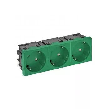   Obo Bettermann 6120507 STD-D3SC MZGN3 Csatlakozóaljzat 33°, hármas védőérintkezős, Connect 45 250V, 10/16A zöld