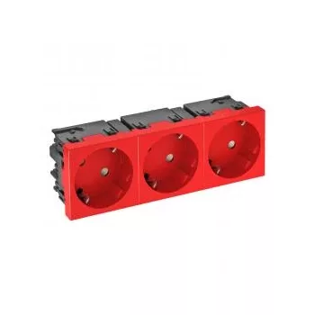   Obo Bettermann 6120509 STD-D3SC SRO3 Csatlakozóaljzat 33°, hármas védőérintkezős, Connect 45 250V, 10/16A piros