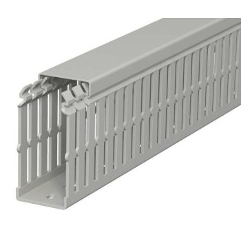   Obo Bettermann 6178422 LKV N 75037 vezetékrendező csatorna 75x37,5x2000 kőszürke