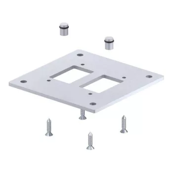   Obo Bettermann 6290416 ISS160160BP szerelőtalp ipari oszlophoz 250x250x8mm fehéralumínium