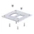Obo Bettermann 6290416 ISS160160BP szerelőtalp ipari oszlophoz 250x250x8mm fehéralumínium
