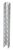 Obo Bettermann 6341125 US 5 80 A2 U-oszlop 3 oldalon perforált 50x50x800 2B felületkezelés nélkül, utókezelt