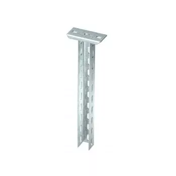   Obo Bettermann 6341527 US 5 K 20 FT függesztő oszlop ráhegesztett fejlemezzel 50x50x200 FT merítetten tűzihorganyzott, DIN EN ISO 1461
