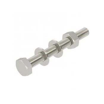   Obo Bettermann 6418255 SKS 10x90 A2 Hatlapfejű csavar anya, alátétek+fogazott alátét M10x90 2B felületkezelés nélkül, utókezelt