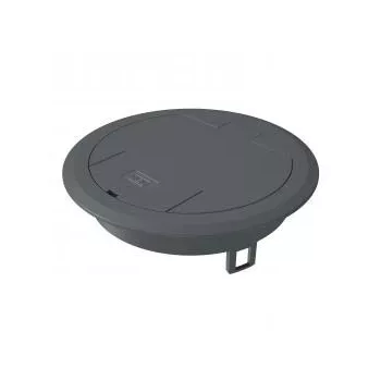   Obo Bettermann 7405082 GES R2 7011 csapófedél műanyag kábelkivezetővel 140x140x40   acélszürke