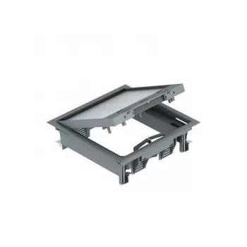   Obo Bettermann 7405145 GES4-2U10T 7011 Szerelvénybeépítő egység univerzális 222x222x65   acélszürke