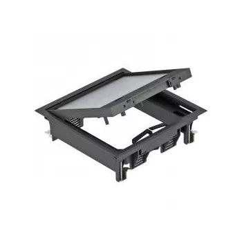   Obo Bettermann 7405146 GES4-2U10T 9011 Szerelvénybeépítő egység univerzális 222x222x65   grafitszürke