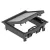 Obo Bettermann 7405146 GES4-2U10T 9011 Szerelvénybeépítő egység univerzális 222x222x65   grafitszürke